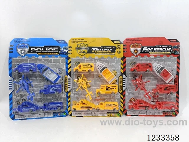 4 free wheel cars + 1 helicopter + speedboat