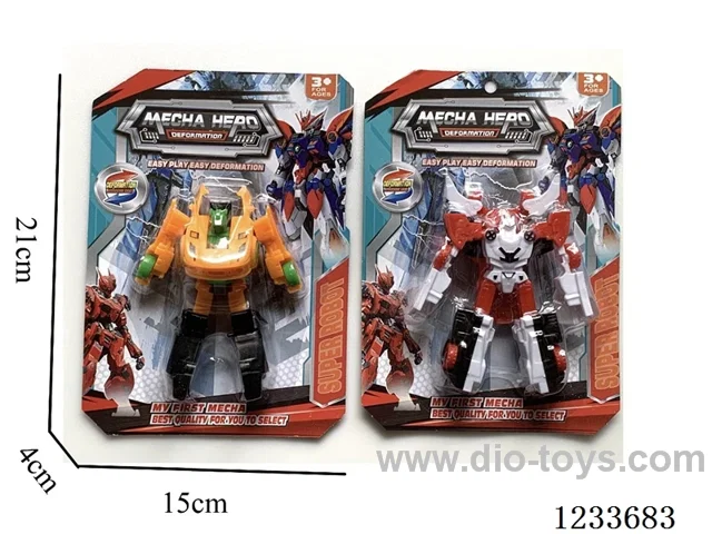 Solid Color Transforming Robot (2 types, 4 colors)