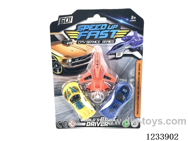 3 PCS Pull Back Car + Catapult Plane
