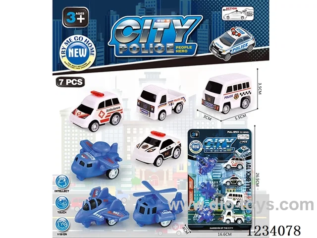 Police Car Airplane Pull Back