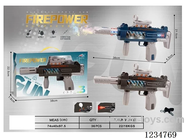 B/O gun with color screen/spray