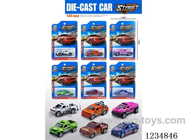 1:64 free wheel alloy car 6 mixed