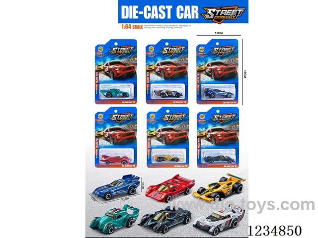 1:64 free wheel alloy car 6 mixed