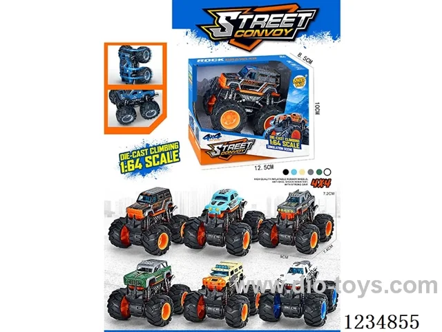 1:64 4WD dual-inertia alloy stunt car 6 mixed