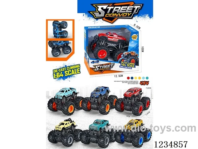 1:64 4WD dual-inertia alloy stunt car 6 mixed
