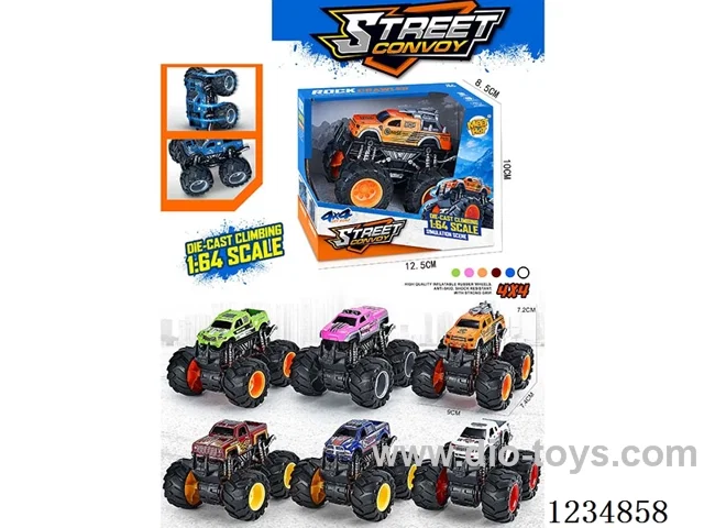1:64 4WD dual-inertia alloy stunt car 6 mixed