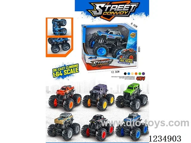 1:64 4WD dual-inertia alloy stunt car 6 mixed
