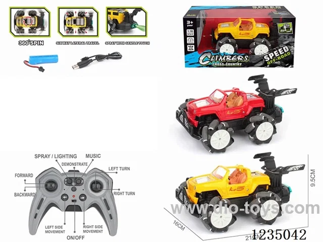 10ch rc stunt car W L/M/spray included battery