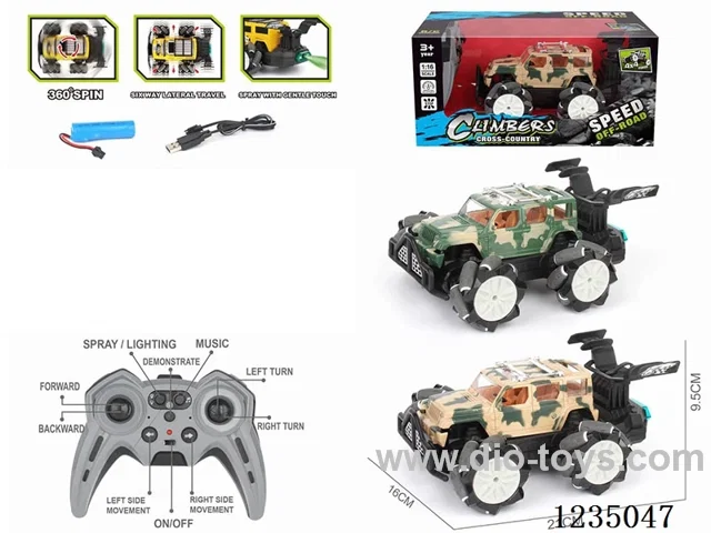 10ch rc stunt car W L/M/spray included battery