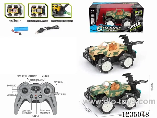 10ch rc stunt car W L/M/spray included battery