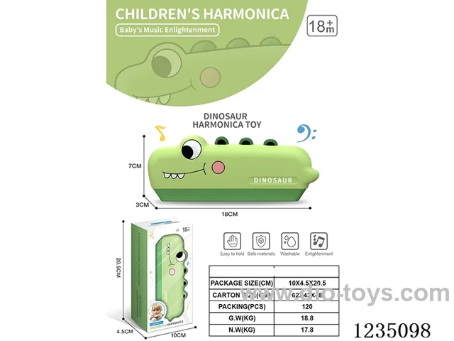 Dinosaur Harmonica Instrument (Silicone)