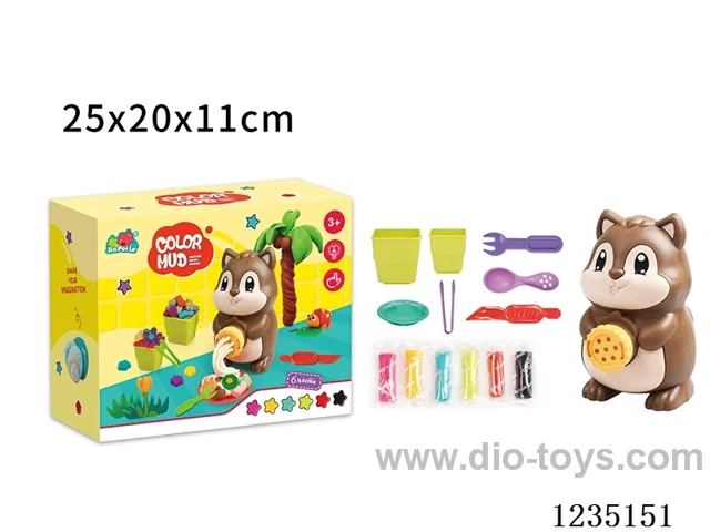 (GCC) Squirrel Colorful Clay Set