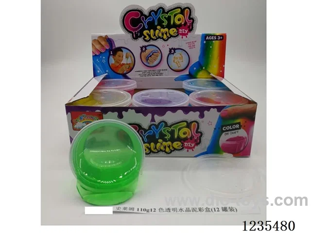 Slime 110g 12-Color Transparent Crystal Clay(12PCS)