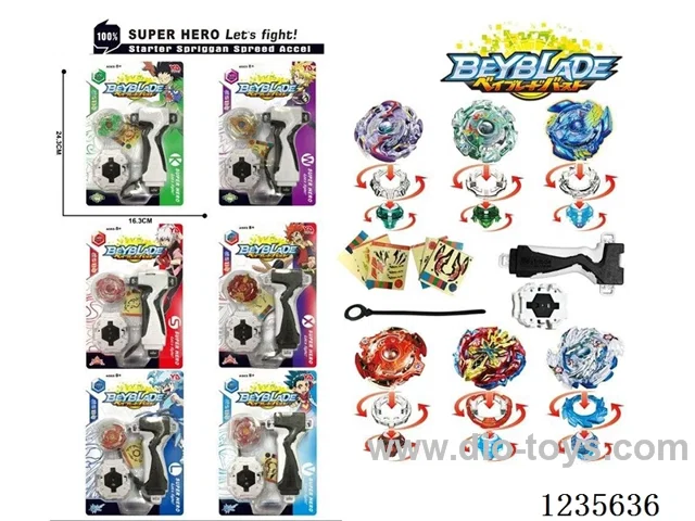 Alloy Spinning Top 6 mixed
