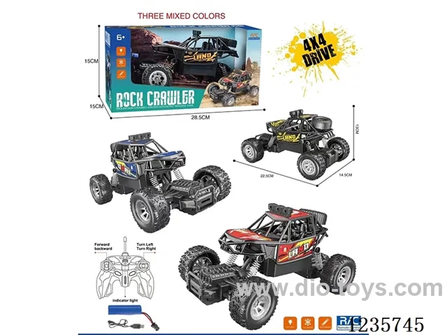 RC 4-Wheel Alloy Climbing Car included battery