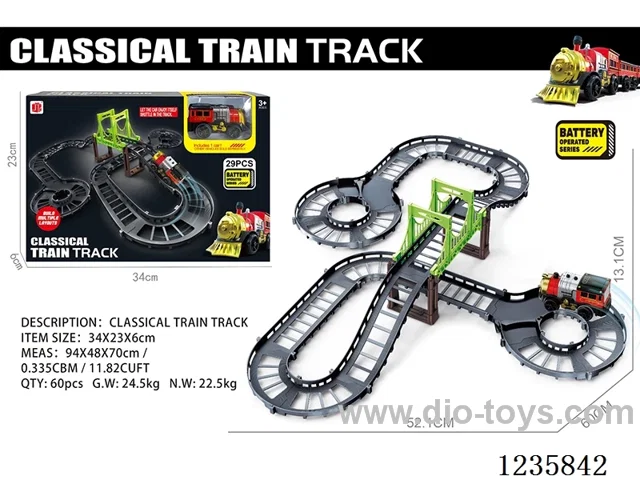 Classic electric track car 29PCS not included battery