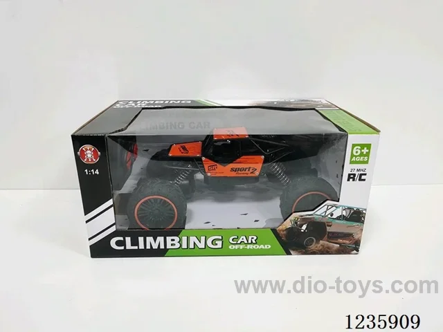 1:14 4ch RC Alloy Climbing Off-Road Car with Lights (included battery + USB cable)