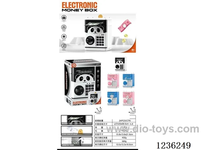 Cartoon piggy bank included battery