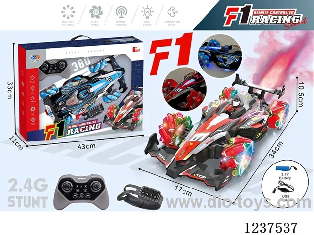 RC Stunt Car W L/M/spray/watch 2 colors mixed included battery 3.7V Li-polymer USB Cable