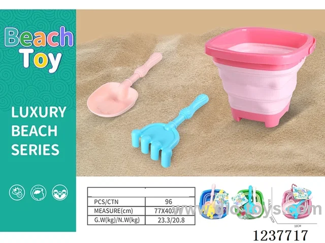 Beach Folding Bucket 3PCS