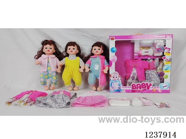 16-inch doll with drinking and urination functions / English IC / 3 random outfits + accessories