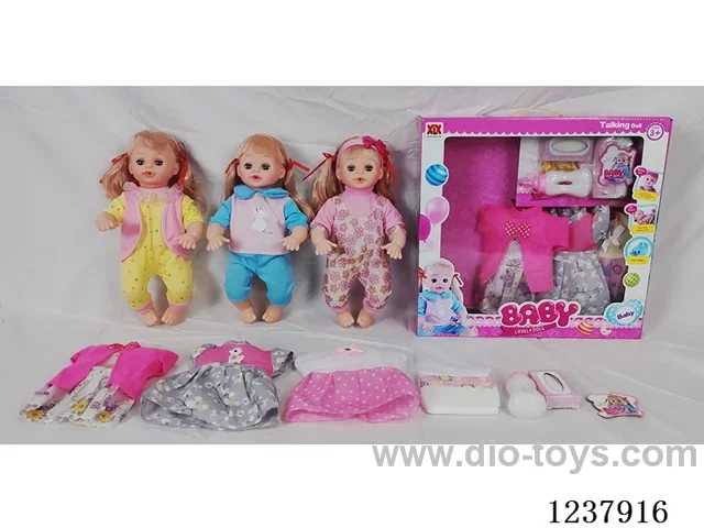 16-inch doll with drinking and urination functions / English IC / 3 random outfits + accessories