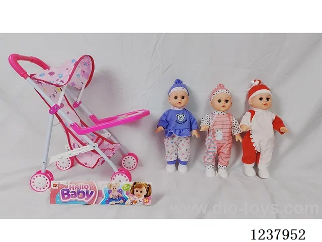 14-inch doll with English IC/Iron handcart/Shoes