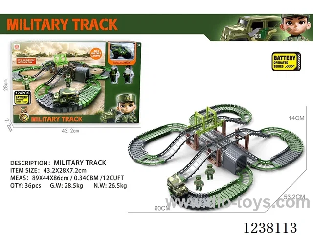 B/O military track 124PCS
