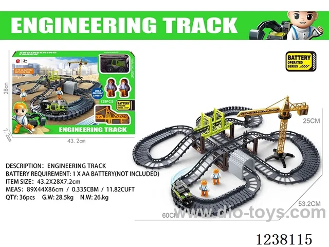 B/O engineering track car 129PCS