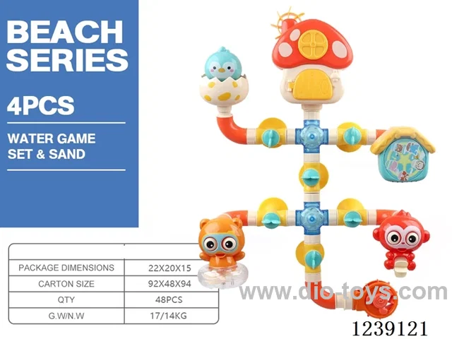 Bathroom pipe water play toys