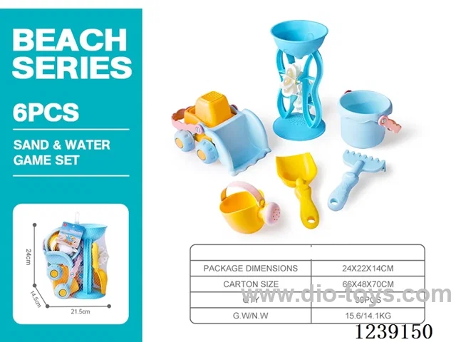 Straw Hourglass beach toys 6PCS