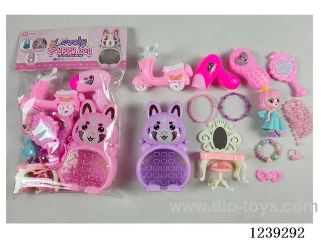 Puppy Storage Bag W L/M + Doll Jewellery set not included battery