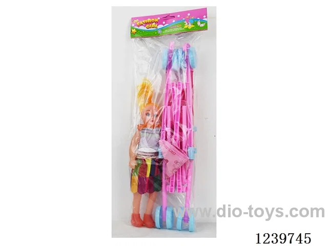 40cm Trolley with Doll