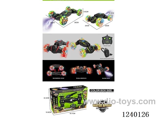 (GCC) RC stunt car with light/spray(handle RC) included battery