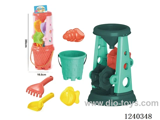 Beach Toys 6PCS (Coral Red/Jade Green)