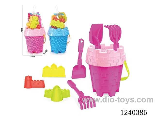 Beach Toys 7PCS (Red/Orchid)