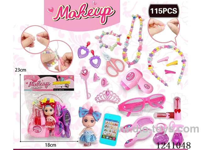 DIY Beading with Cosmetics +2.5 inch Barbie 115PCS