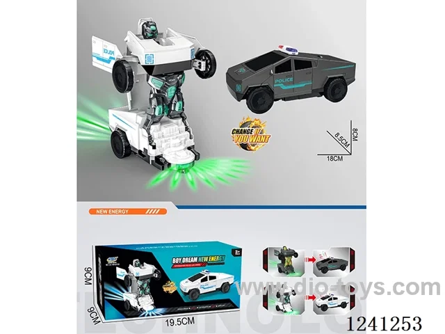 B/O Transformer Tesla Police Car 2 colors mixed not included battery