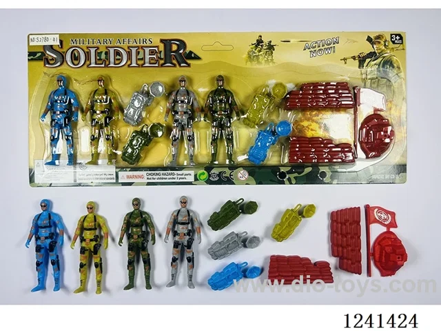 Military set - soldier*4 9CM