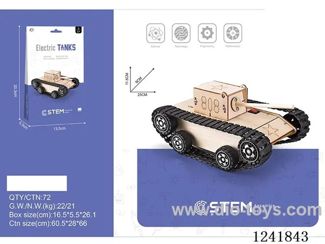 Wooden assembled electric tank car