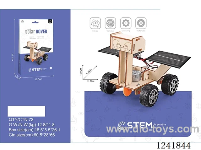 Wooden assembled solar lunar rover