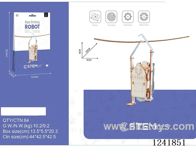 Wooden assembling rope climbing robot