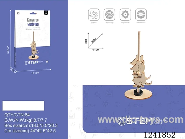 Wooden assembled kangaroo jump