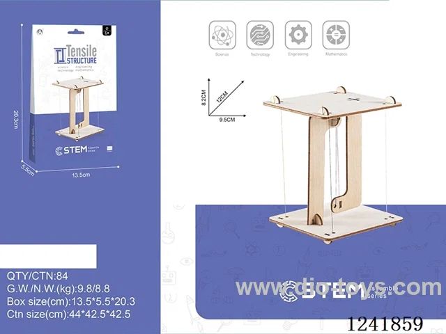 Wooden assembled tension structure