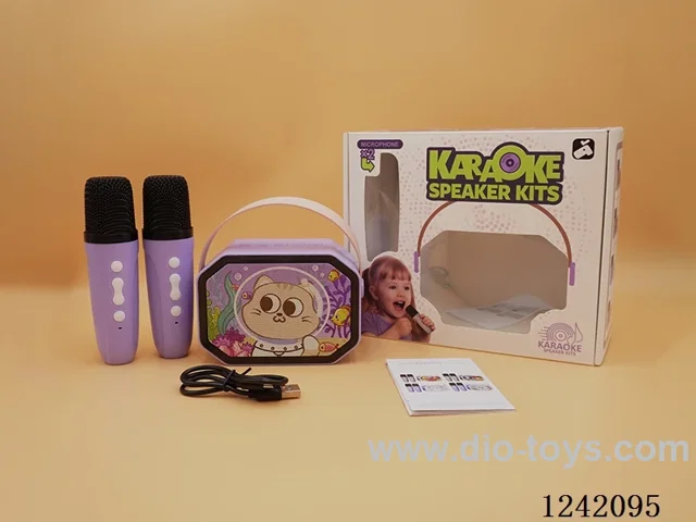 Dual Microphone with light Karaoke Set