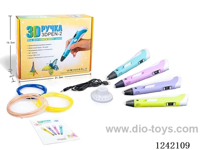 High Temperature 3D Printing Pen-Russian Version-USB-Yellow Box