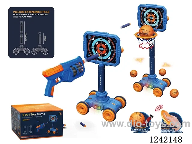 B/O Lighted Moving Target 2-in-1 Shooting, Suction Cup Score