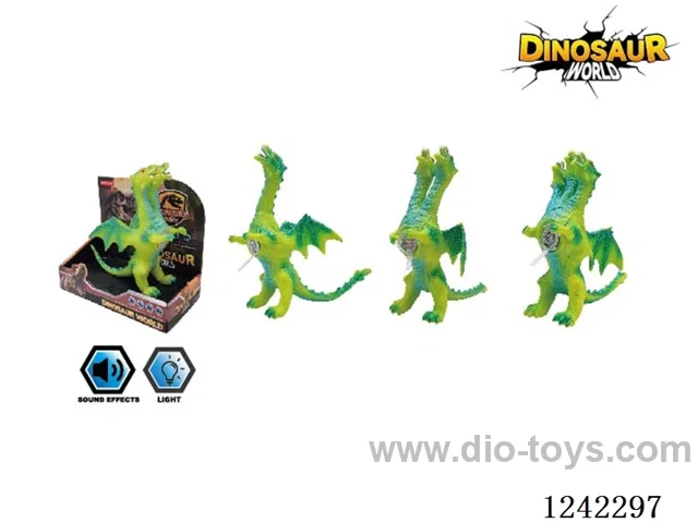 Vinyl Cotton Filled Dinosaur with flash/IC