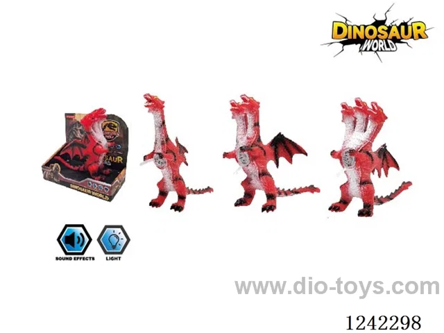 Vinyl Cotton Filled Dinosaur with flash/IC