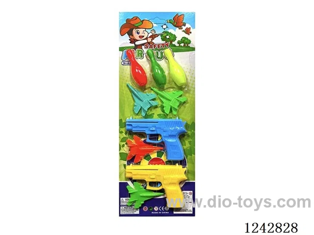 Colourful Catapult Airplane Gun ( 2 Guns with 4 Planes 3 Bowling )